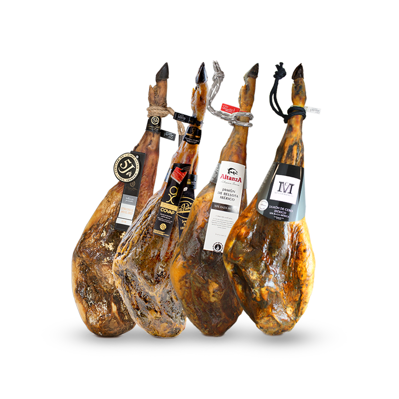 Assortiment Spaanse ham met diverse merken | Webshop Spaanse en Catalaanse Boodschappen by Alegre Import