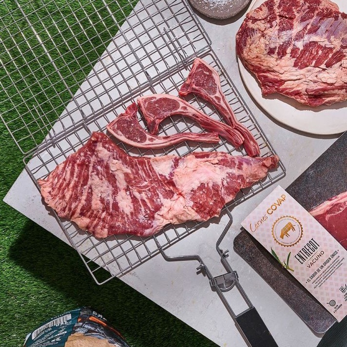 Rauw Ibérico de Bellota vlees voor op de BBQ