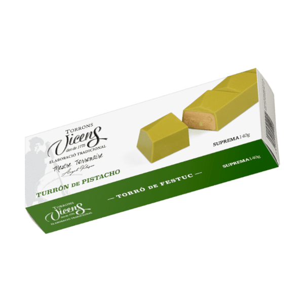 Turrón de Pistacho Vicens Excellence | 140 Gr