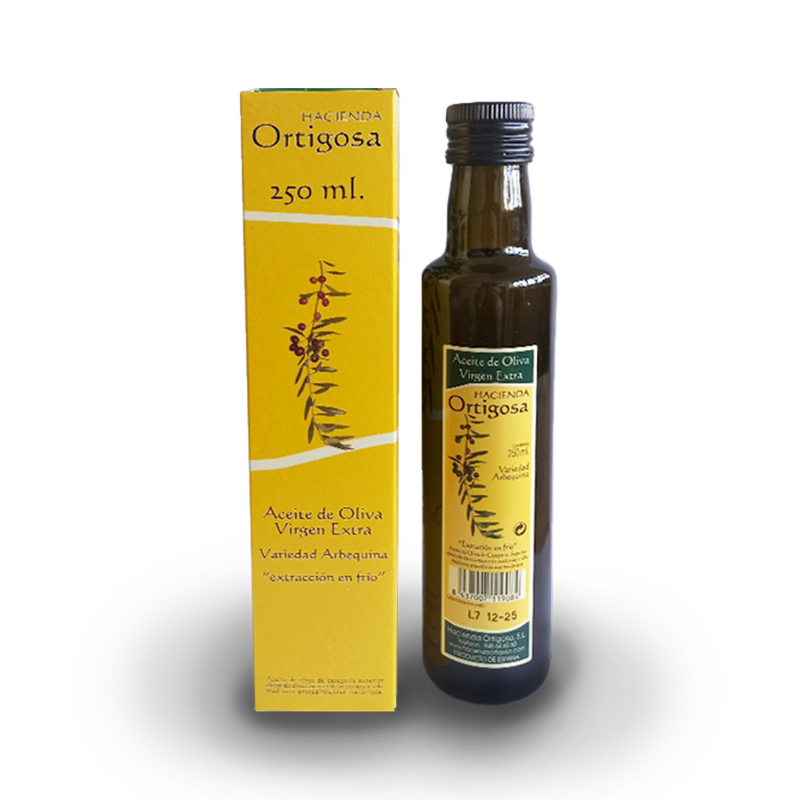 Aceite de oliva Arbequina Ortigosa | Extra verge 0,25 Lt